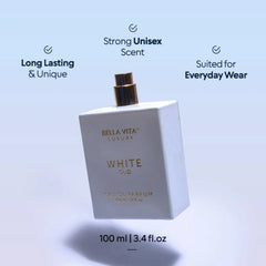 Bella Vita Luxury White Oud Eau De Parfum Bergamot Saffron Perfume