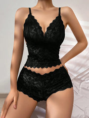 Sexy Lingerie Set 2 Piece Women Pajamas Bra and Panty Lace