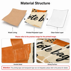 Striped Letters Tote Bag Retro Paper Tearing and Wind Printing
