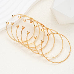 Gold Color Bracelets for Women Streetwear Goth Heart Prints