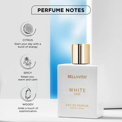 Bella Vita Luxury White Oud Eau De Parfum Bergamot Saffron Perfume