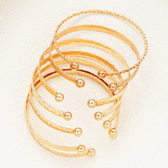 Gold Color Bracelets for Women Streetwear Goth Heart Prints