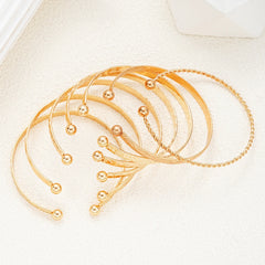 Gold Color Bracelets for Women Streetwear Goth Heart Prints