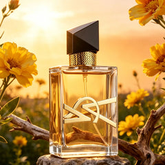 1PC Women Eau de Parfum 30ml Elegant Square Glass Bottle Golden Perfume