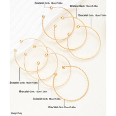 Gold Color Bracelets for Women Streetwear Goth Heart Prints