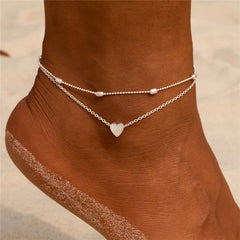Modyle New Fashion Bohemian Simulated Pearl Chain Wedding Anklet
