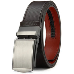 Mens Belt Automatic Genuine Leather Luxury Belt of Men Black