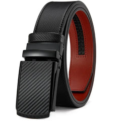 Mens Belt Automatic Genuine Leather Luxury Belt of Men Black