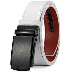 Mens Belt Automatic Genuine Leather Luxury Belt of Men Black