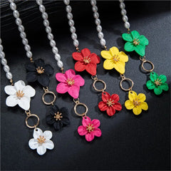 Gorgeous Faux Pearl Chic Flower Pendant Anklet for Women Foot Chain