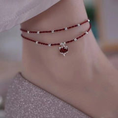 Silver Color Mosubi Zircon Anklet For Women Girl Simplicity Jewelry