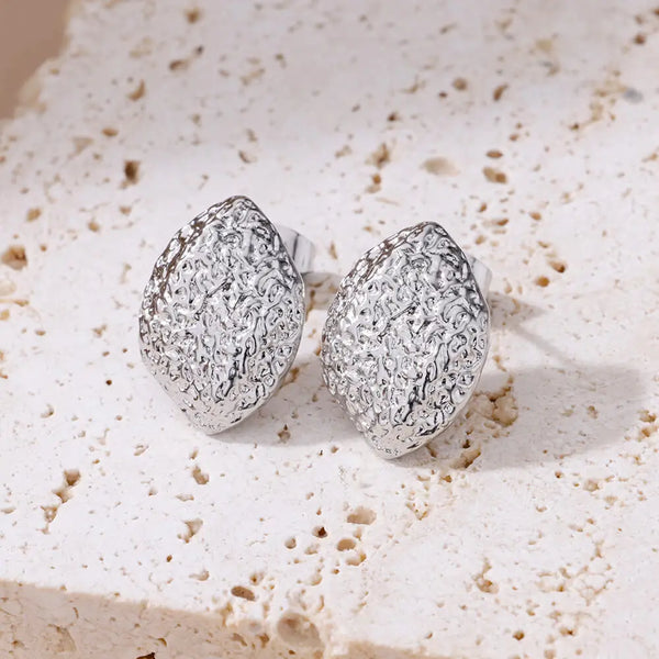 Stainless Steel Earrings for Women Leaf Shape Gold Plated Earring