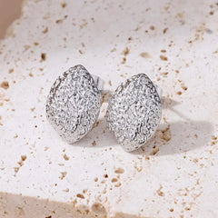 Stainless Steel Earrings for Women Leaf Shape Gold Plated Earring