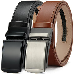 Mens Belt Automatic Genuine Leather Luxury Belt of Men Black