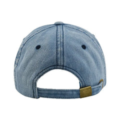 Unisex High Quality Vintage New York NY Denim Baseball Cap with Distressed