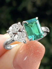 925 Sterling Silve Fashion Delicate Sweet Pink Zircon Ring For Women