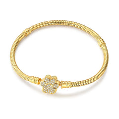 925 Sterling Silver Bracelets 17-20CM Original Golden Bracelet Jewelry
