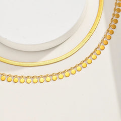 Anklet Set Layered for Women 18K Gold Plated Stainless Steel Jewelry