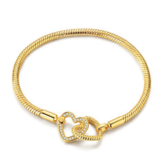925 Sterling Silver Bracelets 17-20CM Original Golden Bracelet Jewelry