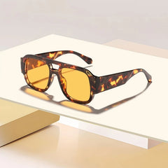Retro Sunglasses New Y2K Double Bridge Oversized Sun Glasses for Women