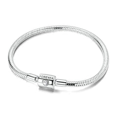 925 Sterling Silver Bracelets 17-20CM Original Golden Bracelet Jewelry