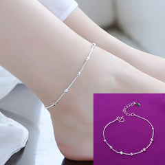 Silver Color Mosubi Zircon Anklet For Women Girl Simplicity Jewelry