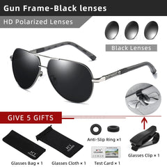 CLLOIO Men Classic Aluminum Polarized Sunglasses Women Glasses