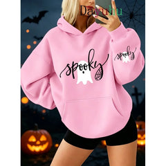 Female Oversized Streetwear Pullover Hoodie Halloween Clothes
