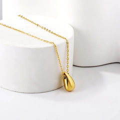 Simple Fashion Gold-plated Drop Pendant Necklace For Girls Jewelry