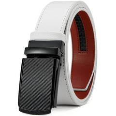 Mens Belt Automatic Genuine Leather Luxury Belt of Men Black