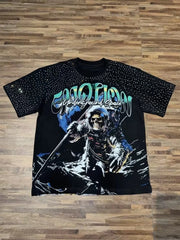 2026 new Street mixed fashion angel print short-sleeved T-shirt