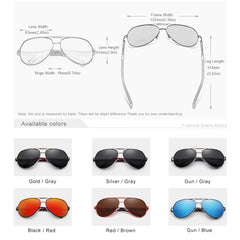 CLLOIO Men Classic Aluminum Polarized Sunglasses Women Glasses