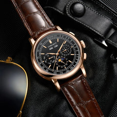 Corgeut 42mm Automatic Men's Watch Case Day Night