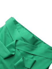 Women's Solid Color Ruffled Asymmetrical Hem Mermaid Long Skirt