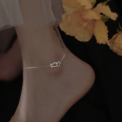 Silver Color Mosubi Zircon Anklet For Women Girl Simplicity Jewelry