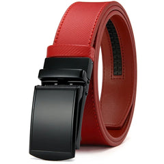 Mens Belt Automatic Genuine Leather Luxury Belt of Men Black