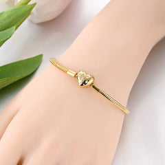 925 Sterling Silver Bracelets 17-20CM Original Golden Bracelet Jewelry