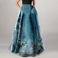 Summer Bohemian Print Long Female Beach Maxi Skirts Faldas