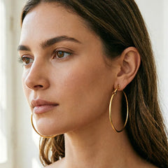 6 Pairs 316L Stainless Steel Hoop Earrings Gold Silver Hoops