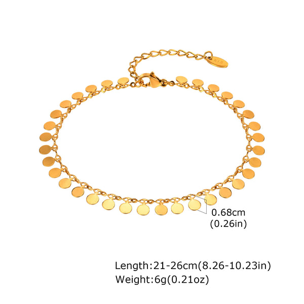 Anklet Set Layered for Women 18K Gold Plated Stainless Steel Jewelry