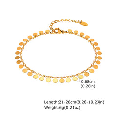 Anklet Set Layered for Women 18K Gold Plated Stainless Steel Jewelry