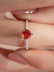 925 Sterling Silve Fashion Delicate Sweet Pink Zircon Ring For Women