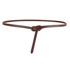 Cowhide Belt Ladies Soft Genuine Leather Knotted Strap Dress Accessories