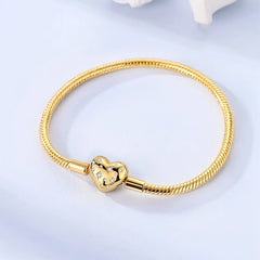 925 Sterling Silver Bracelets 17-20CM Original Golden Bracelet Jewelry