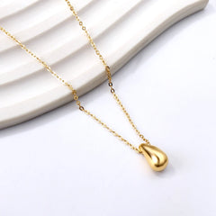 Simple Fashion Gold-plated Drop Pendant Necklace For Girls Jewelry
