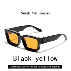 Ruiao Retro Black Millionaire Shades Luxury Sunglasses Man Women