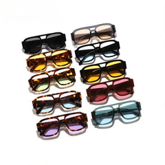 Retro Sunglasses New Y2K Double Bridge Oversized Sun Glasses for Women