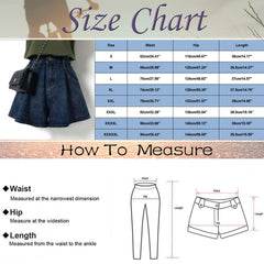 Pleated High Waist Denim Skirt Plus Size Denim Shorts For Women