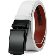 Mens Belt Automatic Genuine Leather Luxury Belt of Men Black