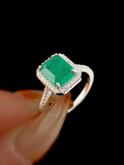 925 Sterling Silve Fashion Delicate Sweet Pink Zircon Ring For Women